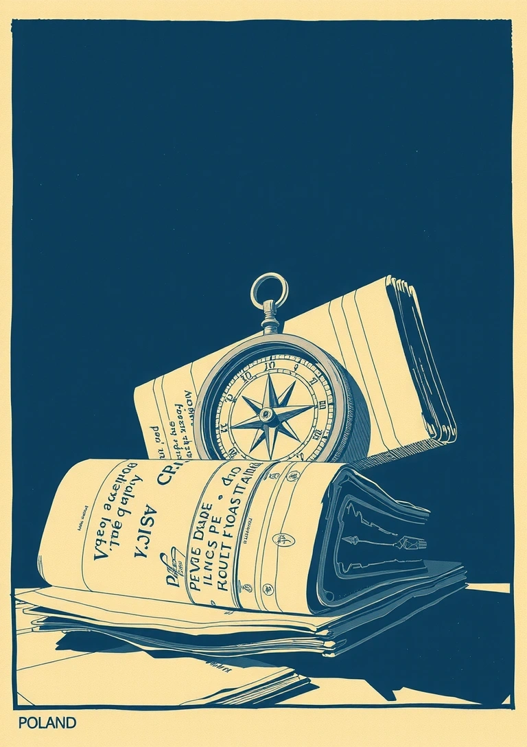 Nautical Compass and Ledgers
